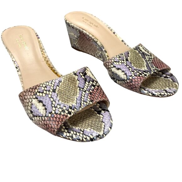 Kate Spade New York Willow Slide Wedge Sandal Womens Size 9B Leather - Picture 2 of 16